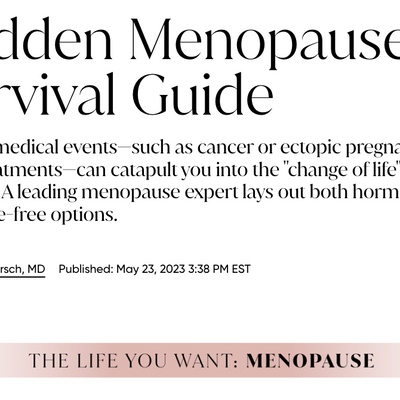 Sudden Menopause: A Survival Guide by Heather Hirsch, MD for Oprah Daily