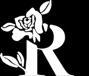 rosebud woman white logo