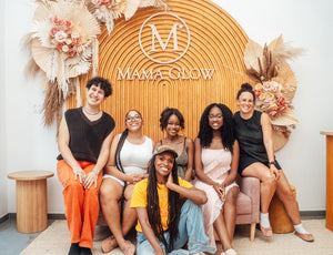 The Mama Glow Foundation team with founder Latham Thomas