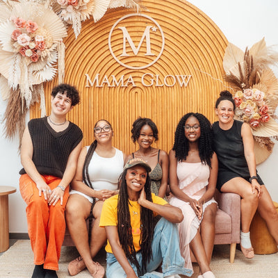 The Mama Glow Foundation team with founder Latham Thomas