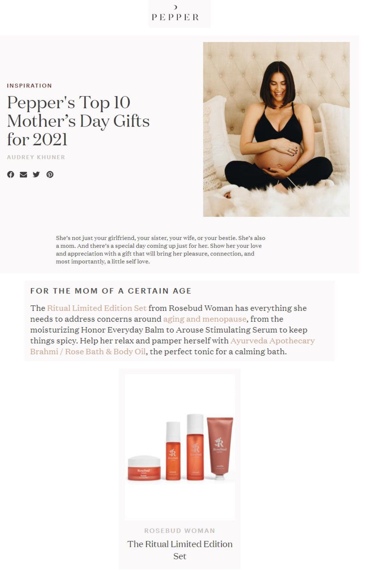 Pepper: Pepper's Top 10 Mother’s Day Gifts for 2021