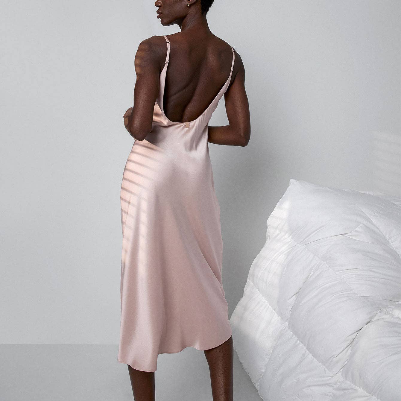 Lunya Washable Silk Bias Slip Dress Rosebud Woman Lunya Washable Silk Bias Slip Dress Rosebud Woman