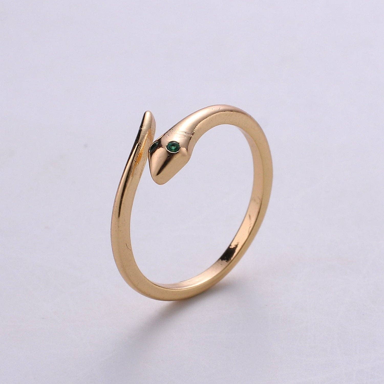 Snake Ring - Serpent Ring - Stackable Gold Ring - Minimalist Gold Ring - Thin Ring - Dainty Ring - Tiny Ring -Small Gold Ring -Delicate Ring
