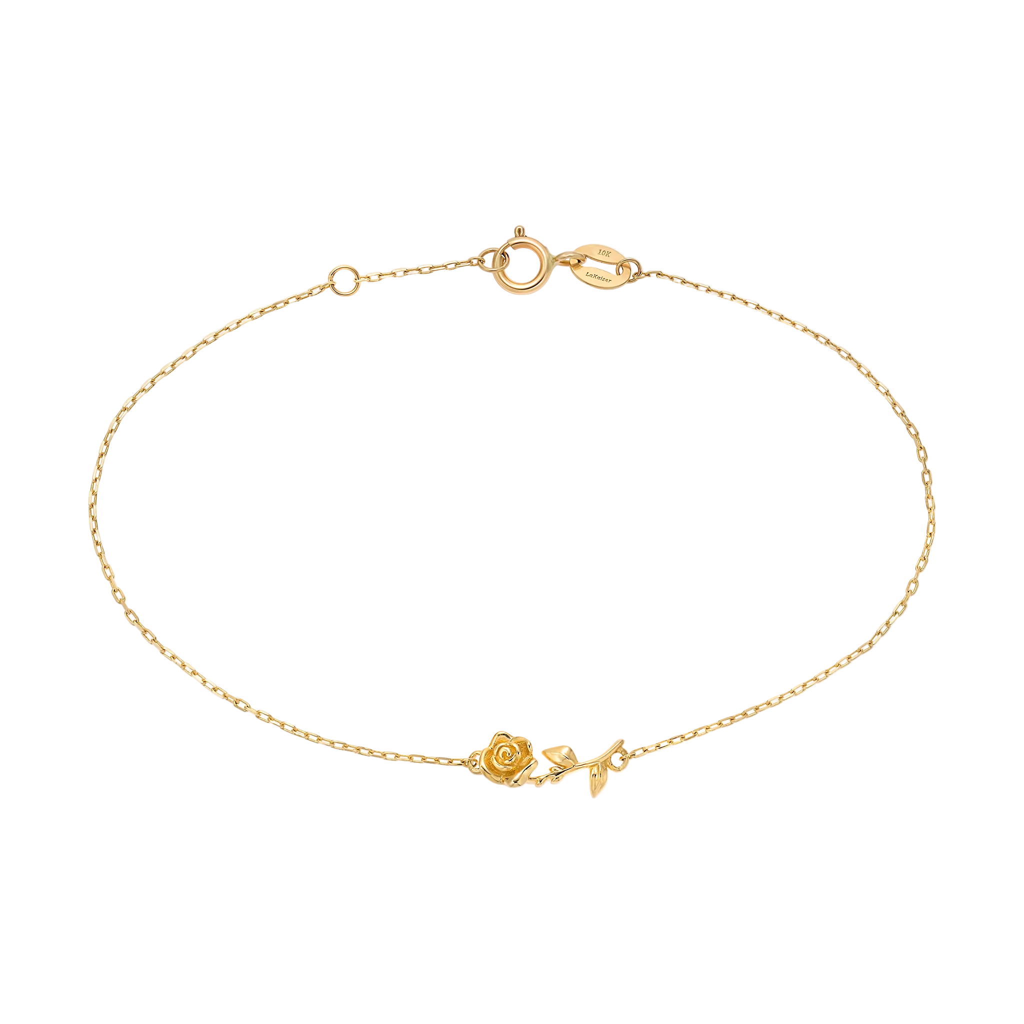 New 10kt Solid Gold East–West Rose Bracelet