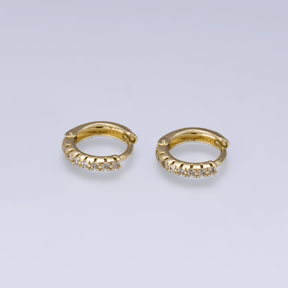 14K Gold Filled 11mm Micro Paved CZ Cartilage Huggie | Earrings-00685