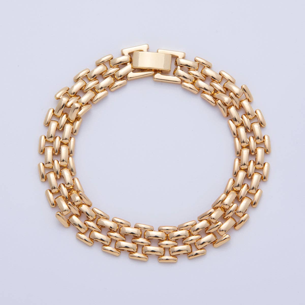 18K Gold Filled Minimalist Panther Chain Bracelet | WA-3947
