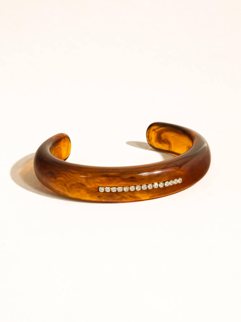 Bryony 18K Gold Non-Tarnish Amber Resin CZ Bracelet