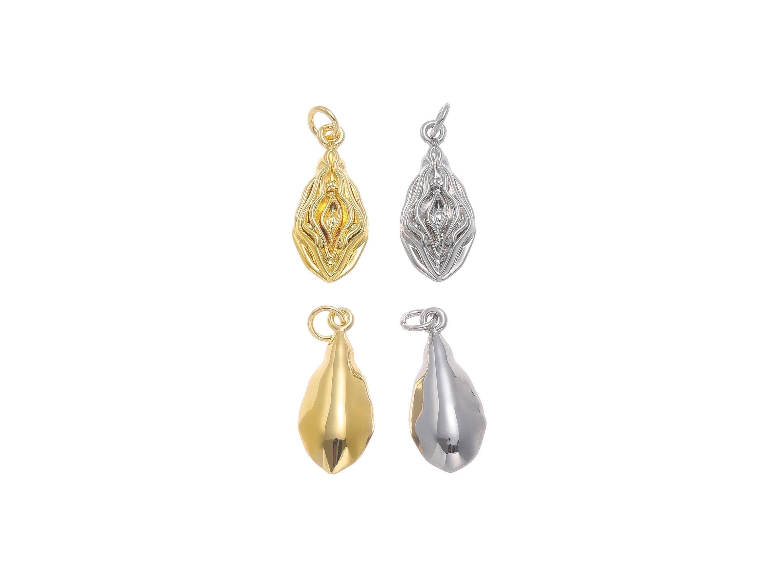 Gold/Silver Vagina Charm for Jewelry Making  CPG-CPS1592