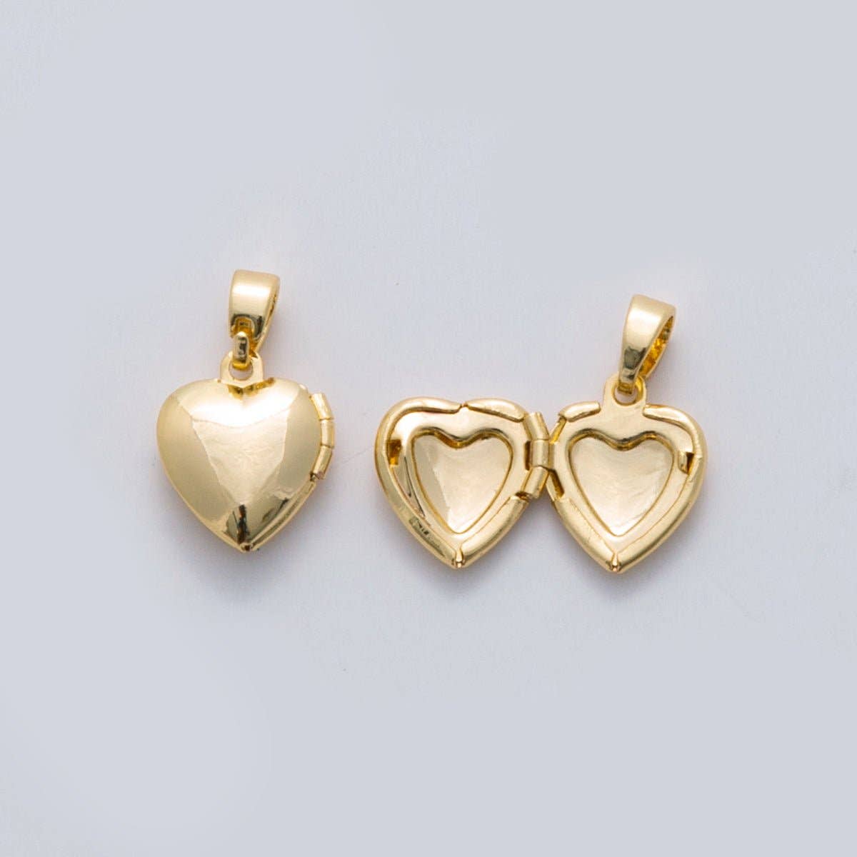 18K Gold Filled Minimalist Heart Locket Pendant | AH688