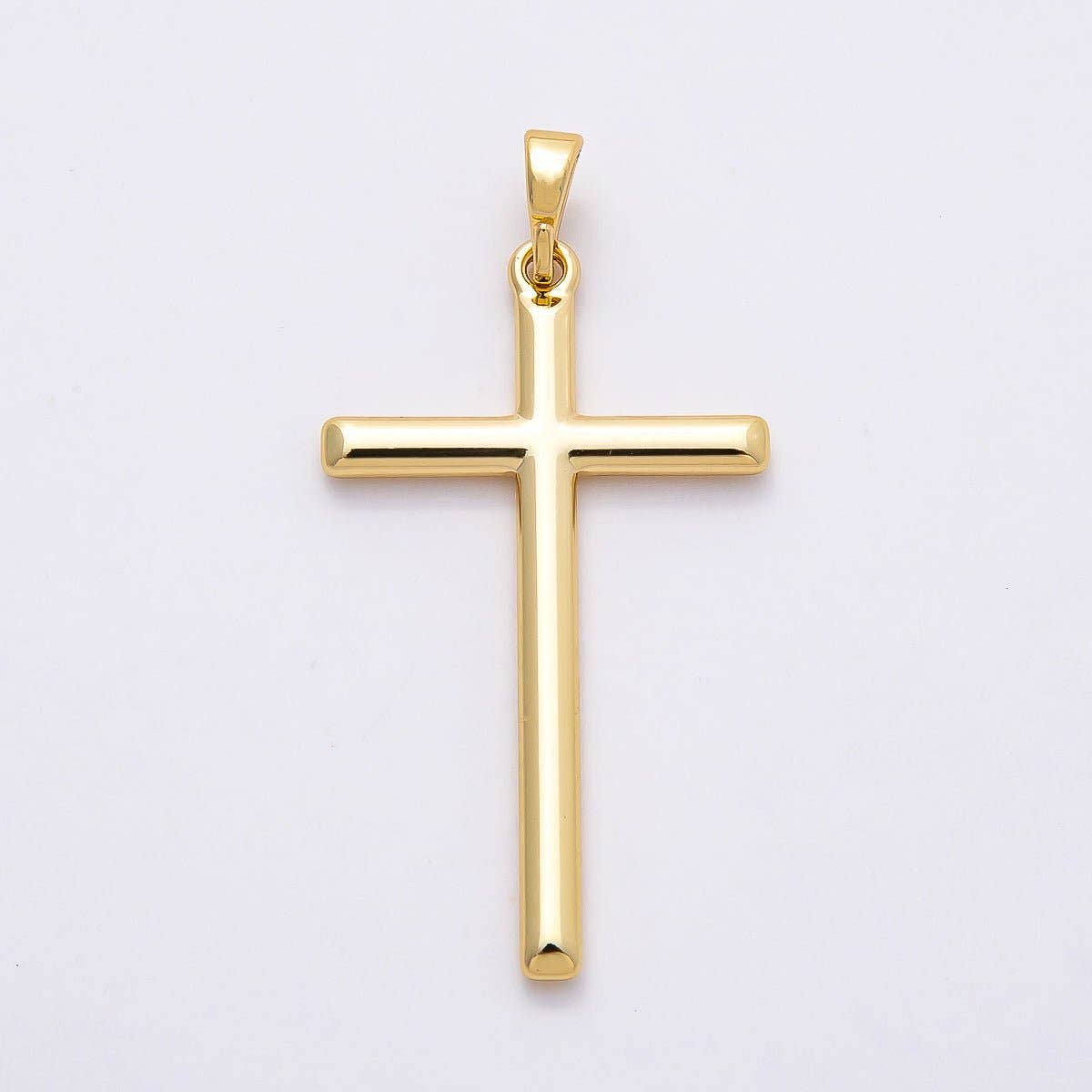 14K Gold Filled 36mm Plain Religious Cross Charm | Charms-00666