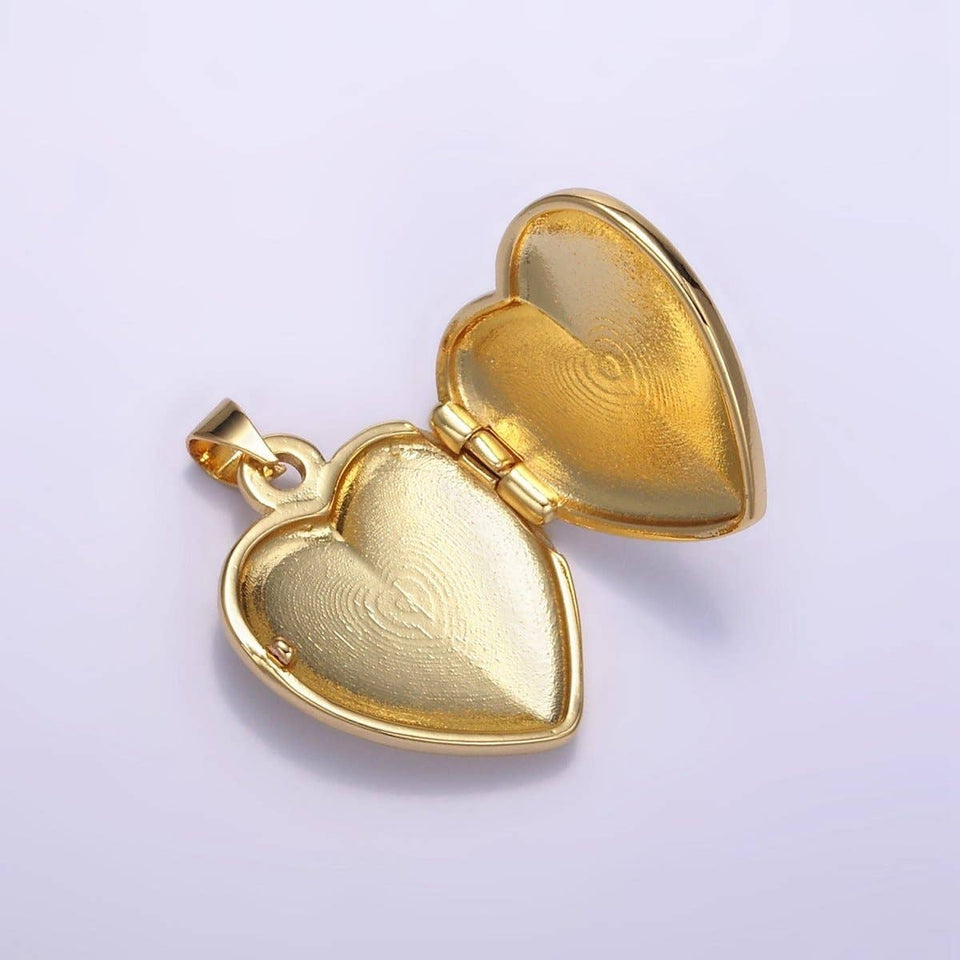 24K Gold Filled Minimalist Heart Locket Pendant | H429