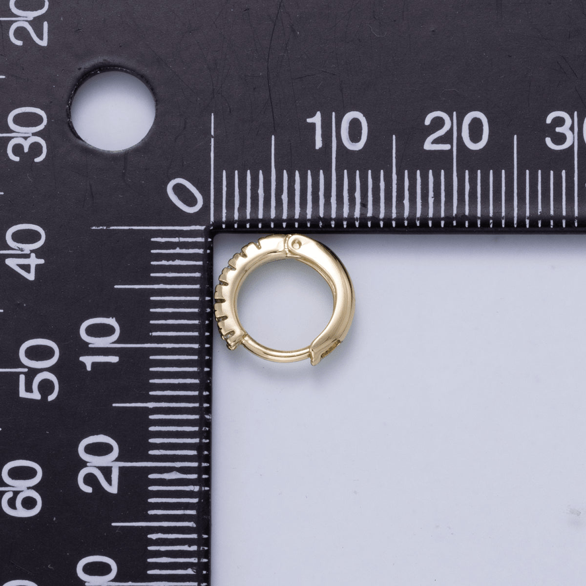 14K Gold Filled 11mm Micro Paved CZ Cartilage Huggie | Earrings-00685