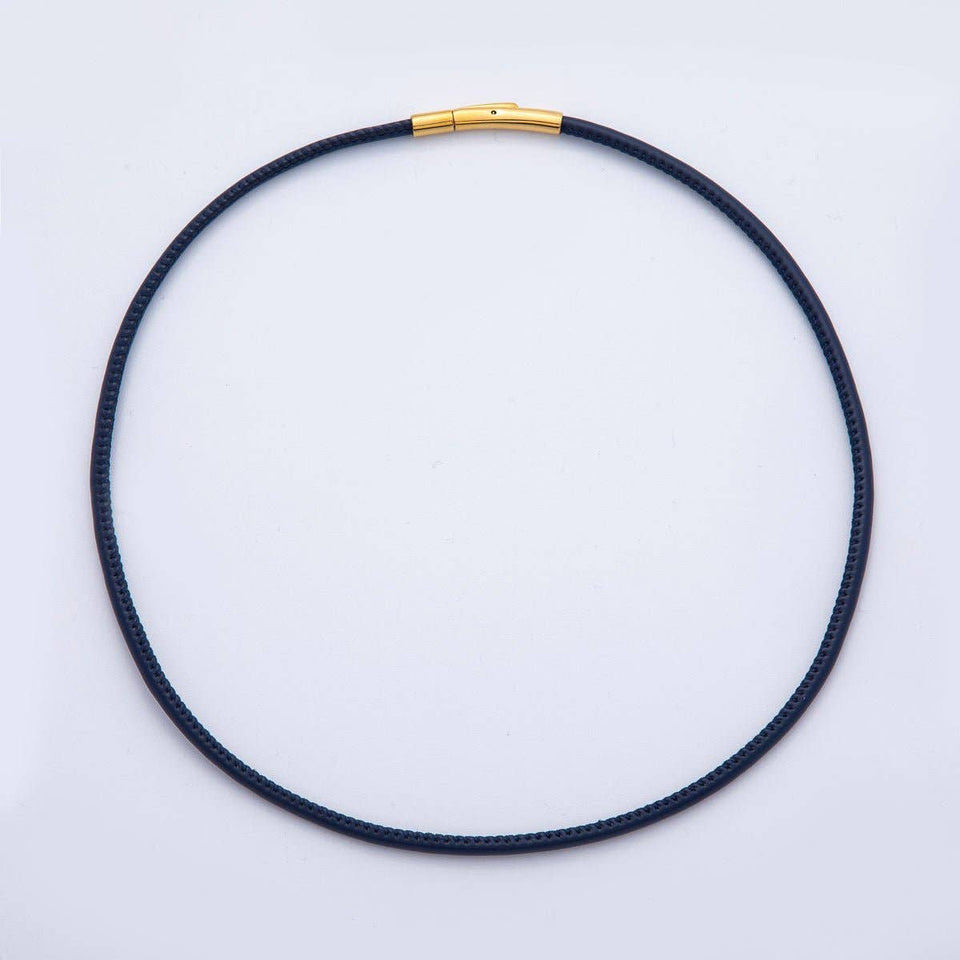 18K Gold Filled 4mm Black, Brown, Red, Blue Fall Faux Leather Cord 19 Inch Necklace | WA-3853 ~ WA-3856