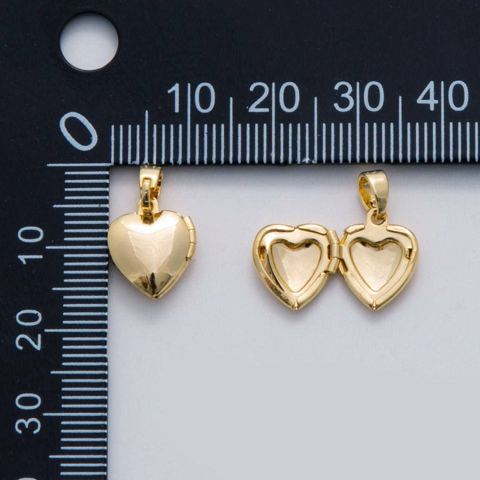 18K Gold Filled Minimalist Heart Locket Pendant | AH688