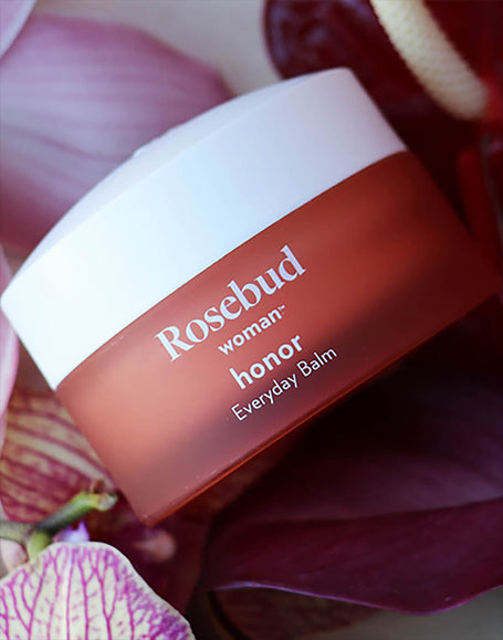 rosebud woman honor everyday balm is perfect for any woman's nightstand
